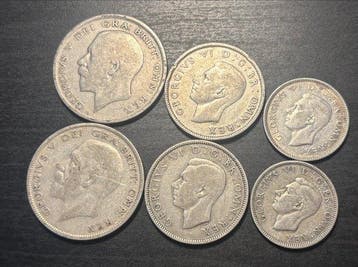 Verenigd Koninkrijk. George V-George VI. 1-2 Shillings and