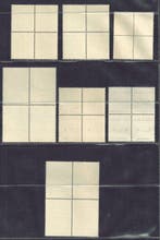 België - 7 zegels in blokken van 4, gebruikt in de, Gestempeld