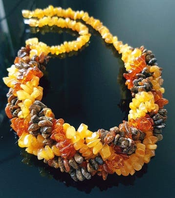 Amber Grote zeldzame Baltische barnsteen ketting – Unieke