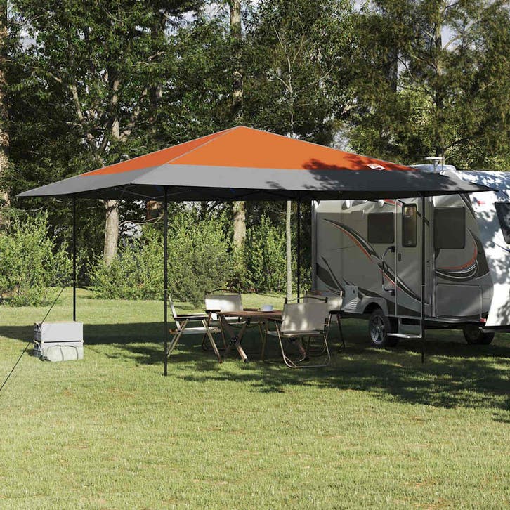 vidaXL Luifel Tent Oranje 395 x 395 x 251 cm Stof, Jardin & Terrasse, Tonnelles, Envoi