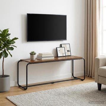 vidaXL TV Stand 113,5 x 35,5 x 42 cm Gerookt eiken Bewerkt, Verzenden