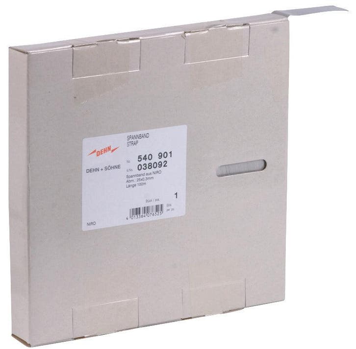 Dehn Roestvrij Staal Spanband 25x0,3mm Lengte 100m V2A -, Doe-het-zelf en Bouw, Elektriciteit en Kabels, Verzenden
