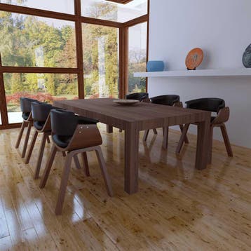 vidaXL Eetkamerstoelen 6 st gebogen hout en kunstleer, Verzenden, Nieuw
