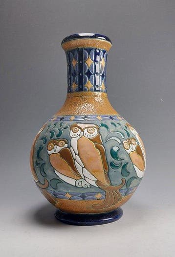 Amphora Riessner - Vase - Faïence - Art déco - Hauteur 39 cm, Antiek en Kunst