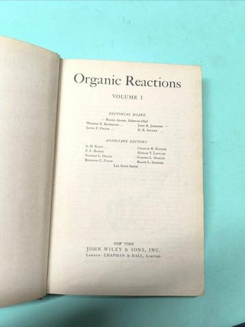 Roger Adams - Lot with 10 volumes of Organic Reactions -