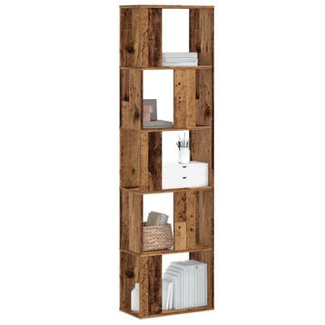 vidaXL Boekenkast 5-laags 45x23,5x162,5 cm bewerkt hout oud, Verzenden