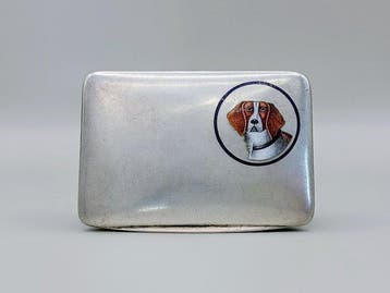 Enameled Dog Portrait - Doos - .800 zilver - Blijkbaar