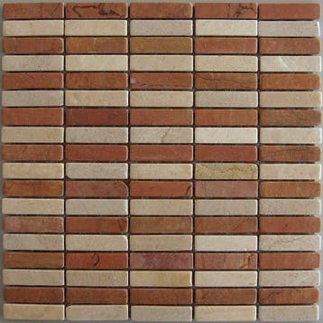 Wand Mozaïek Tegels Factory Steen Anticato Beige Rood - M.., Wandtegels, Nieuw, Ophalen of Verzenden, 20 tot 40 cm