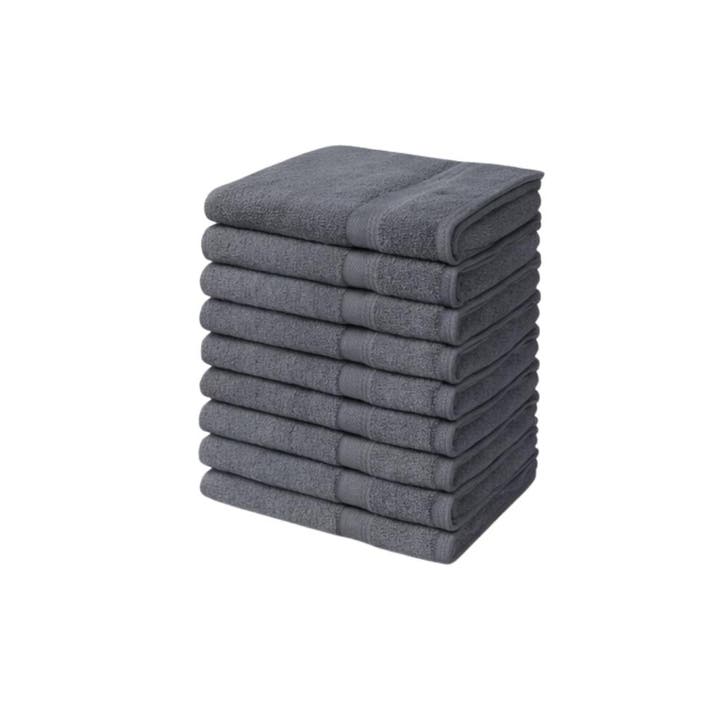 Handdoeken 50×100 cm – Set van 10 – 400 g/m² - Antraciet, Maison & Meubles, Salle de bain | Linge de bain & Accessoires, Envoi