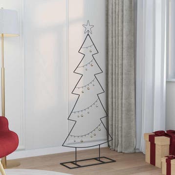vidaXL Metalen kerstboom Zwart 150 cm Staal, Verzenden