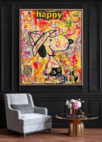 Joaquim Falco - SNOOPY HAPPY XXL Fluor paint