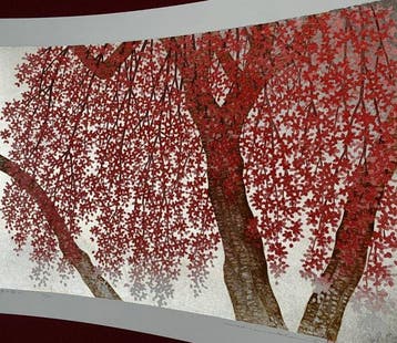 Weeping cherry blossom 29 - Hajime Namiki  (b 1947) -