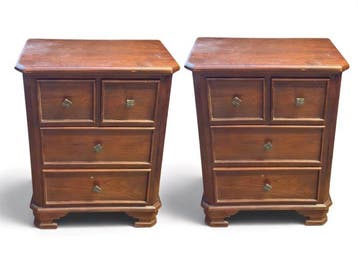 Bijzettafel (2) - Vier lades - Hout - Americana Broyhill