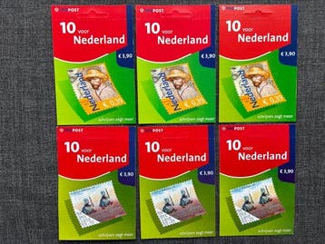 Nederland - Selectie van 3x Vincent van Gogh met L fosfor en