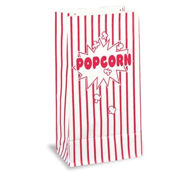Popcorn Uitdeelzakjes 25,4cm 10st, Verzenden, Nieuw