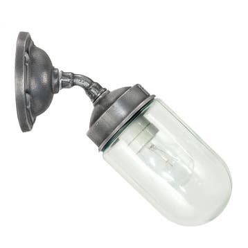 Stal- & Boerderijlampen Forty-Five Muurlamp Zilver, Verzenden, Nieuw