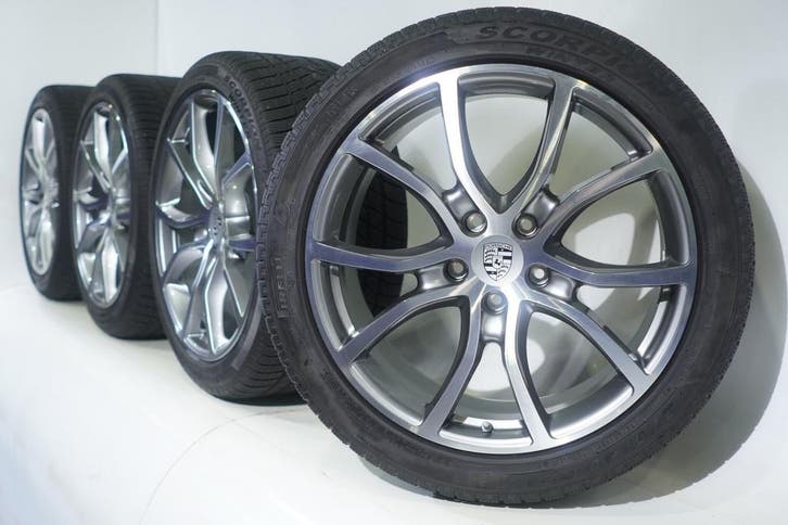 Porsche Cayenne E3 21 inch velgen Pirelli Winterbanden Origi, Auto-onderdelen, Banden en Velgen, Ophalen of Verzenden