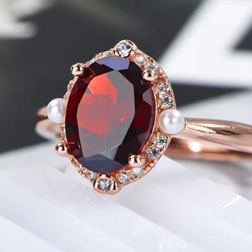 Zonder minimumprijs - Ring - 18 karaat Zilver, Verguld,