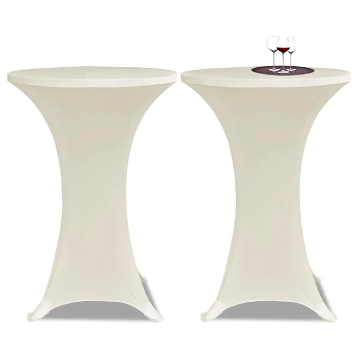 vidaXL Statafelhoes Stretch Ø70cm Crème (2 stuks), Jardin & Terrasse, Accessoires mobilier de jardin, Envoi