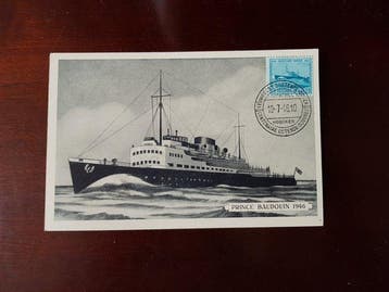 België 1946 - Maximakaarten Oostende-Dover 2 stel van 3, Gestempeld