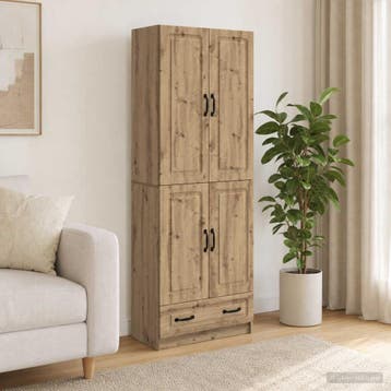 vidaXL Kast Set 2 st Artisanaal eiken Bewerkt hout, Verzenden