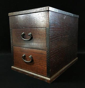 Japanese Vintage Wooden Hari-bako (Needle/Sewing Box) &