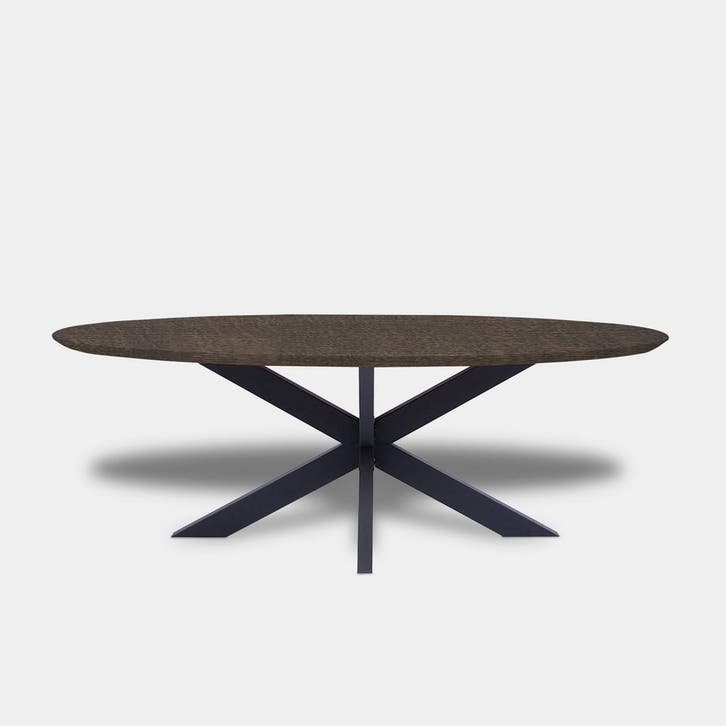 Tafel Ovaal Eikenhout  Matrix XL  160x90, Huis en Inrichting, Tafels | Eettafels