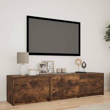 vidaXL TV-kast met LED 165 x 34 x 40 cm Gerookt eiken, Verzenden