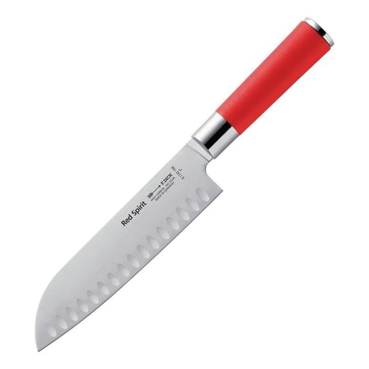 Santokumes | RED SPIRIT | RVS | Rood |  Lengte 180mm DICK, Zakelijke goederen, Horeca | Keukenapparatuur, Nieuw in verpakking