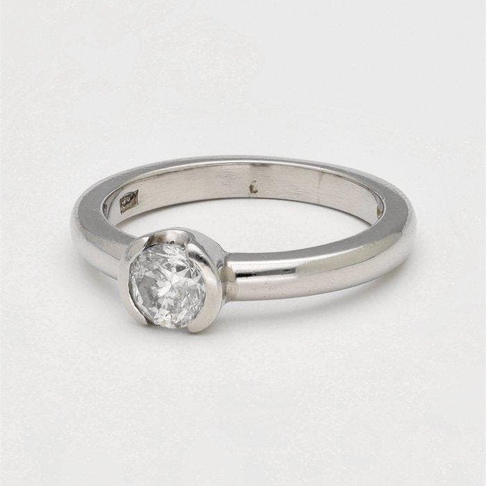 Ring Platina Diamant (Natuurlijk), Bijoux, Sacs & Beauté, Bagues