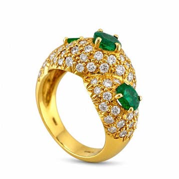 Bague - 18 carats Or jaune, Bague en or jaune 18 carats,, Bijoux, Sacs & Beauté
