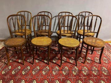 Stoel (8) - Hout - 8 beukenhouten stoelen
