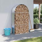 vidaXL Haardhoutopslag 120x45x210 cm gegalvaniseerd staal, Verzenden