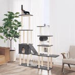 vidaXL Kattenmeubel met sisal krabpalen 279 cm donkergrijs, Dieren en Toebehoren, Verzenden, Nieuw