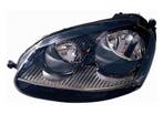 Volkswagen Golf 5 Koplamp zwart/chroom Links (Koplampen), Verzenden, Nieuw, Volkswagen