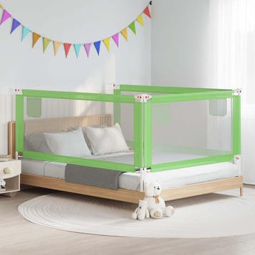 vidaXL Bedhekje peuter 200x25 cm stof groen, Verzenden