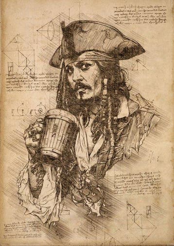 Boriani - 4 x Jack Sparrow, Da Vinci Series - limited, Verzamelen, Nieuw