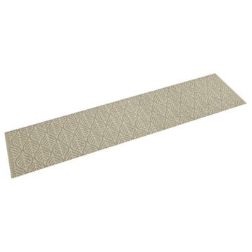 vidaXL Keukenmat wasbaar bladprint 60x300 cm fluweel, Verzenden