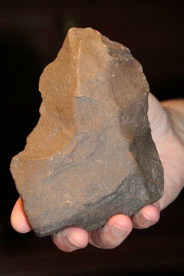 Paleolithisch Steengoed Bifaciaal werktuig - 135 mm (Zonder, Antiek en Kunst