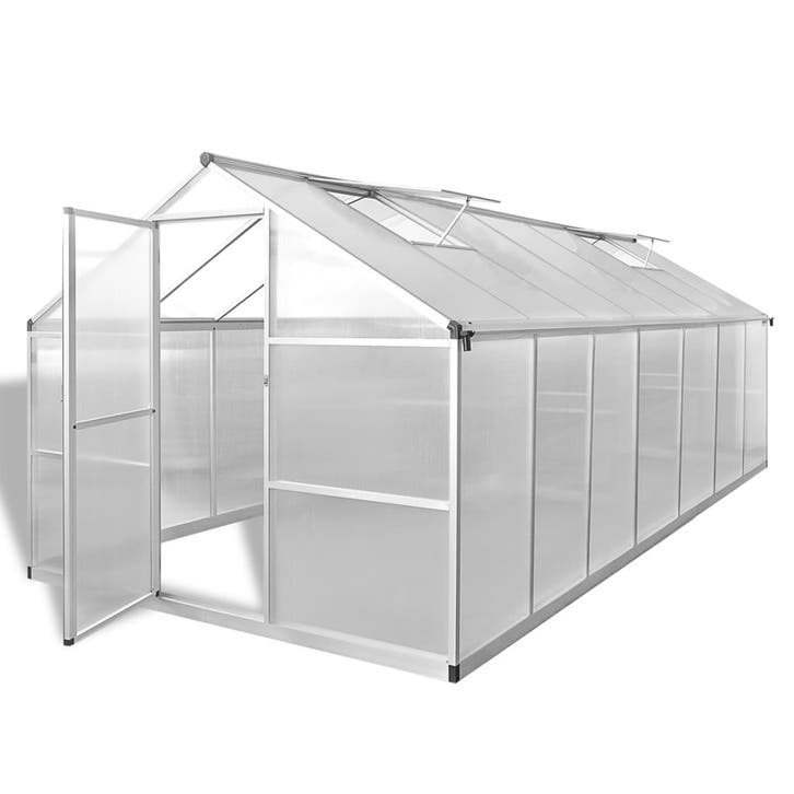 vidaXL Tuinkas 10,53 m² versterkt aluminium, Jardin & Terrasse, Serres, Envoi