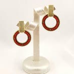 Koraal - Zilver - Oorbellen - Italiaans ambacht