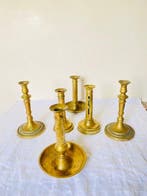 Lot de 6 bougeoirs anciens - Taperstick (kleine blaker met