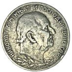 Montenegro. Nikola I. 2 Perpera 1910 (Zonder minimumprijs)