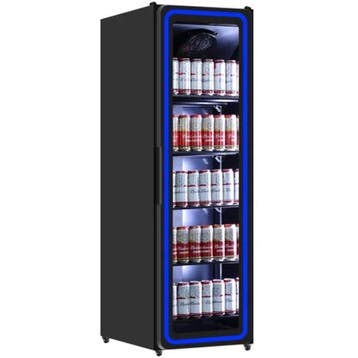 Koelkast | 395L | Zwart | 0°C/+1°C | Geforceerd | Wielen |, Verzenden
