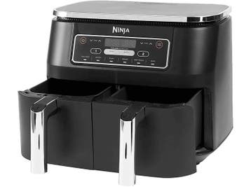 Ninja -  Hetelucht Friteuse Foodi Dual Zone  - Zwart, Elektronische apparatuur, Verzenden, Nieuw, Airfryer, 1500 gram of meer