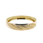 Bicolor gouden slavenarmband; Maat M/L, Ophalen of Verzenden, Gebruikt, Overige kleuren, Goud