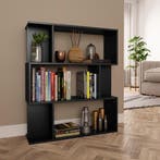 vidaXL Boekenkast/kamerscherm 80x24x96 cm bewerkt hout zwart, Huis en Inrichting, Kasten | Boekenkasten, Verzenden, Nieuw