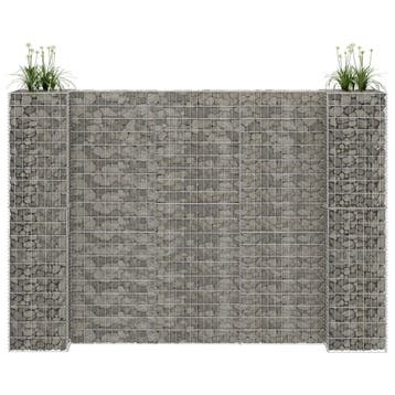 vidaXL Gabion plantenbak H-vormig 260x40x200 cm staaldraad, Tuin en Terras, Verzenden, Nieuw