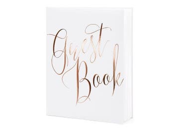 Gastenboek Rose Gouden Letters 24,5cm, Verzenden