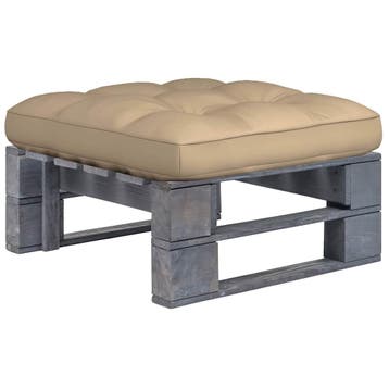 vidaXL Tuinhocker pallet geïmpregneerd grenenhout grijs, Verzenden